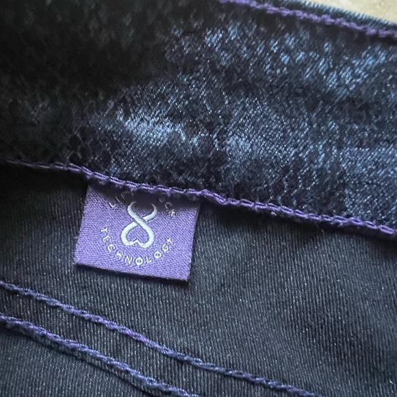 NYDJ ladies navy and black snake print pattern pants 12P. Perfect condition - Picture 10 of 13